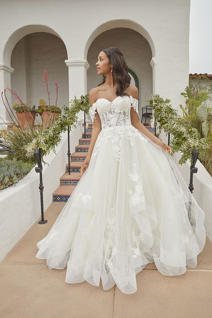 Astley BL372 wedding dress by Beloved by Casablanca Bridal size 14 champagne ivory at Wedding Belles Love Stone Staffordshire