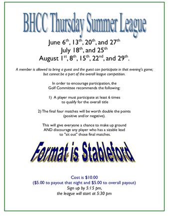 Thursday Golf League