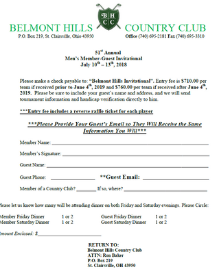 Member-Guest Entry Form