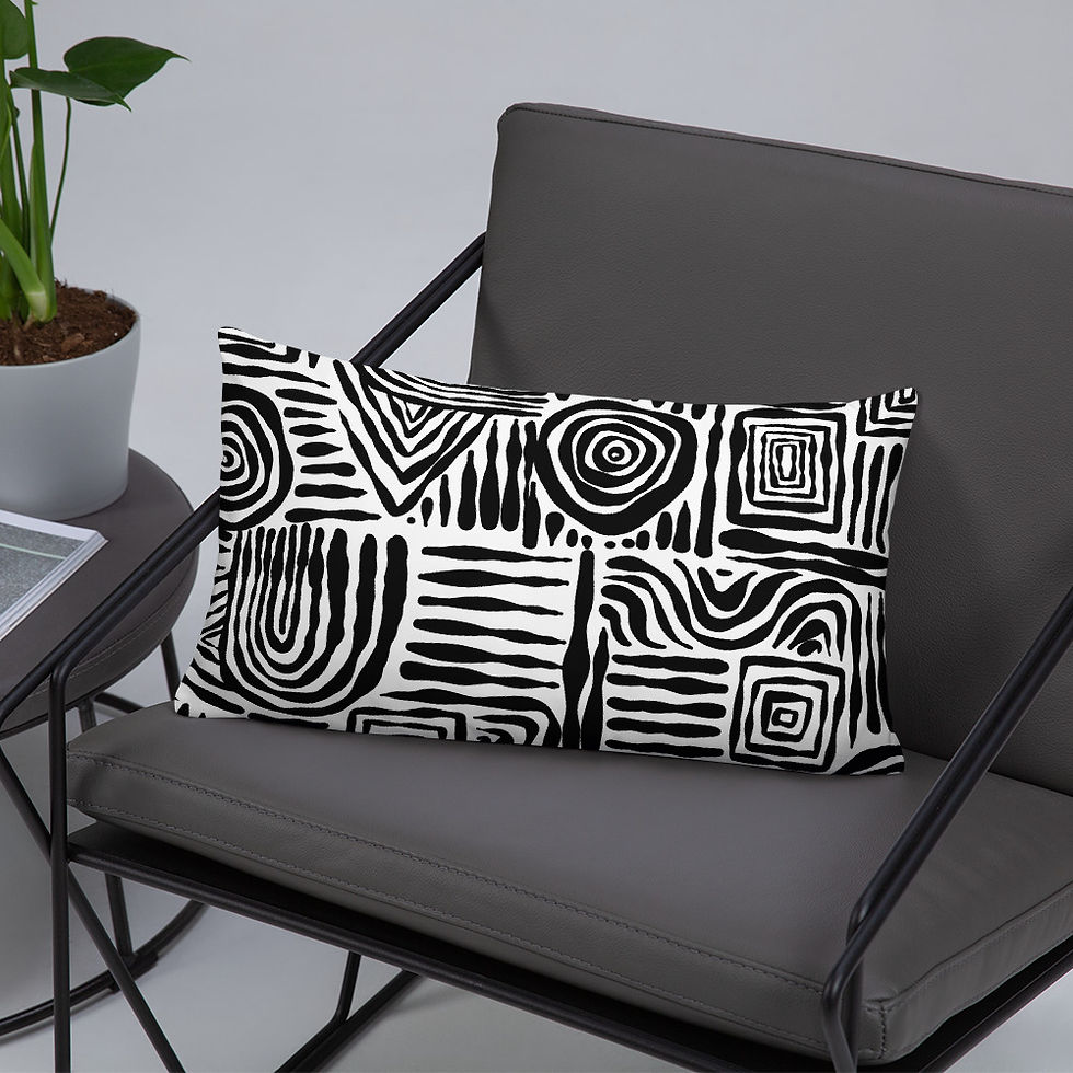 Thumbnail: B/W by Hand print Pillow