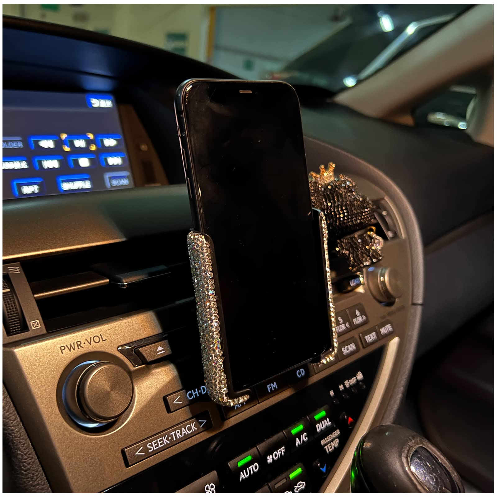 Bling Car Phone Holder Universal Crystal Rhinestone Cell Phone Holder for Dashbo