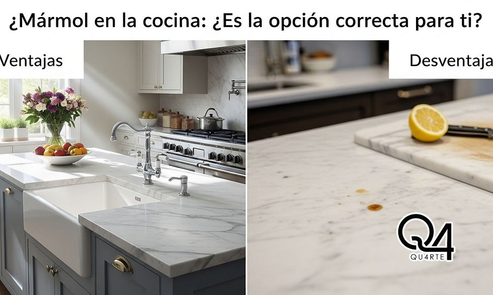 Ventajas y desventajas del mármol en la cocina: ¿Es la opción correcta para ti?