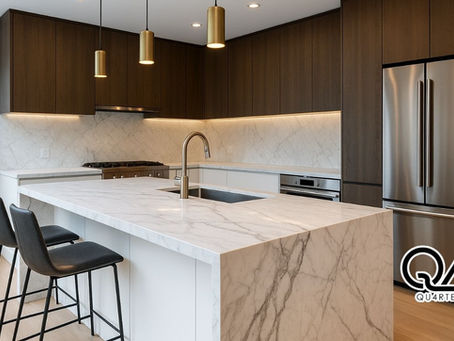 Encimeras de lujo: Comparando Cuarzo Calacatta vs. Mármol Carrara