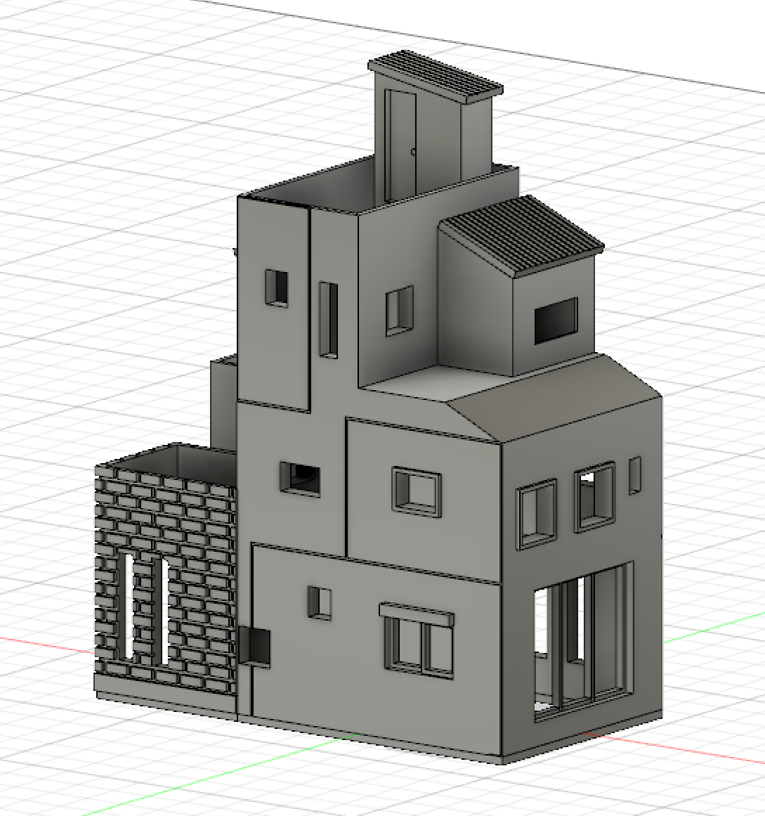 【3Dデータ】三階建て デザイナーズハウス