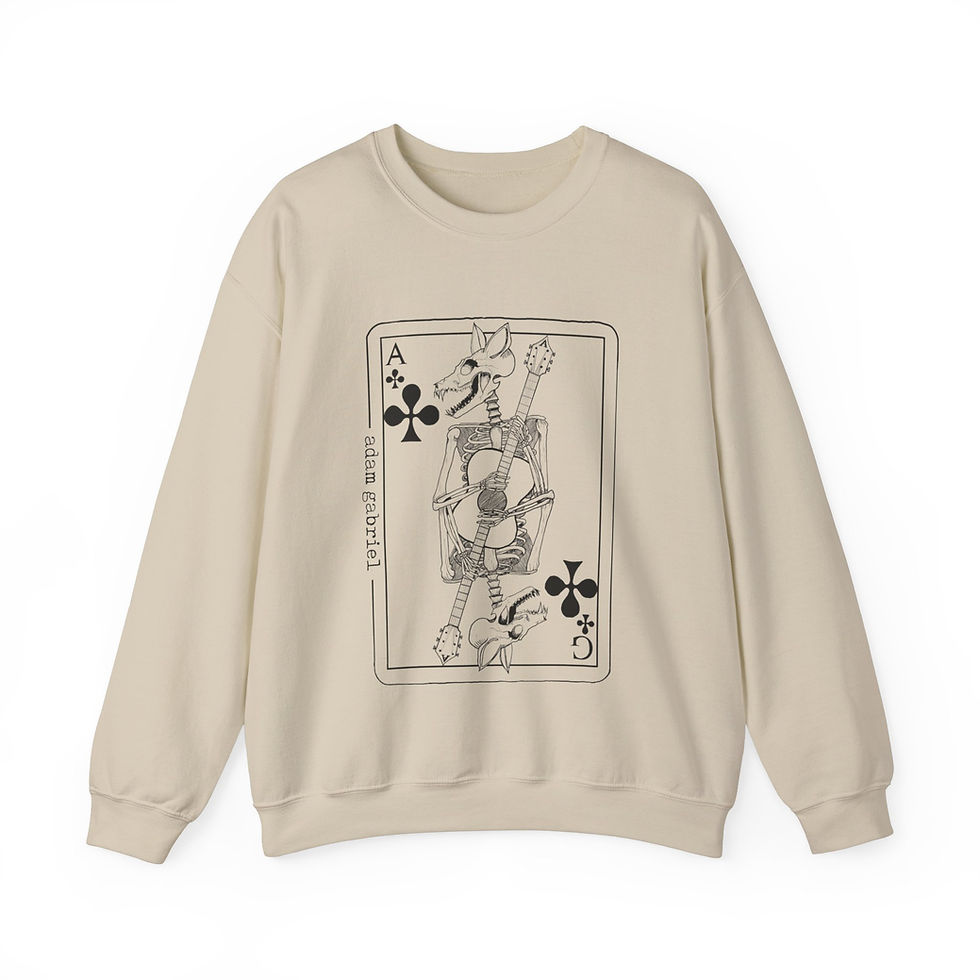 Thumbnail: Skeleton Fox Guitar Playing Card Sweatshirt