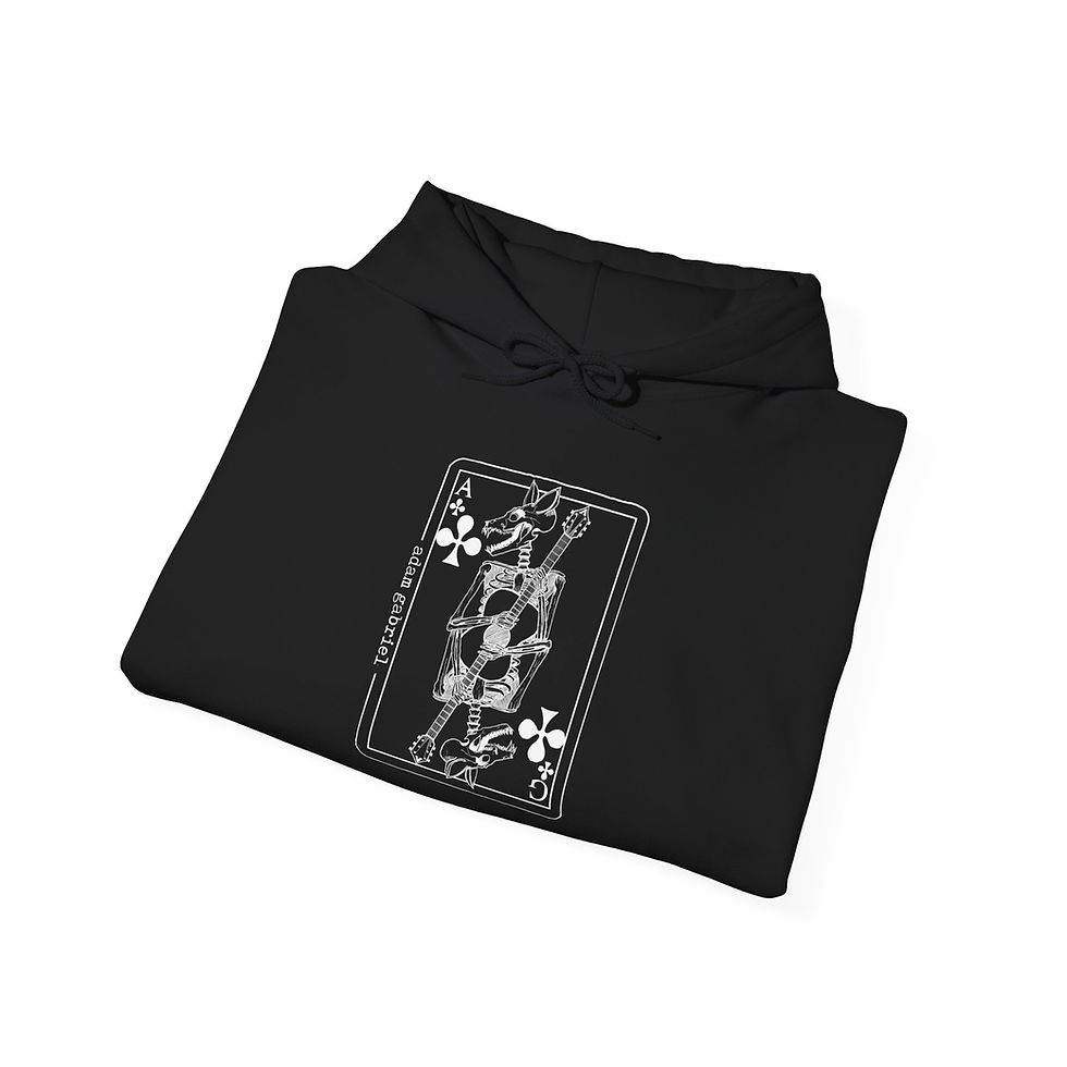 Thumbnail: Skeleton Fox Guitar Playing Card Hoodie