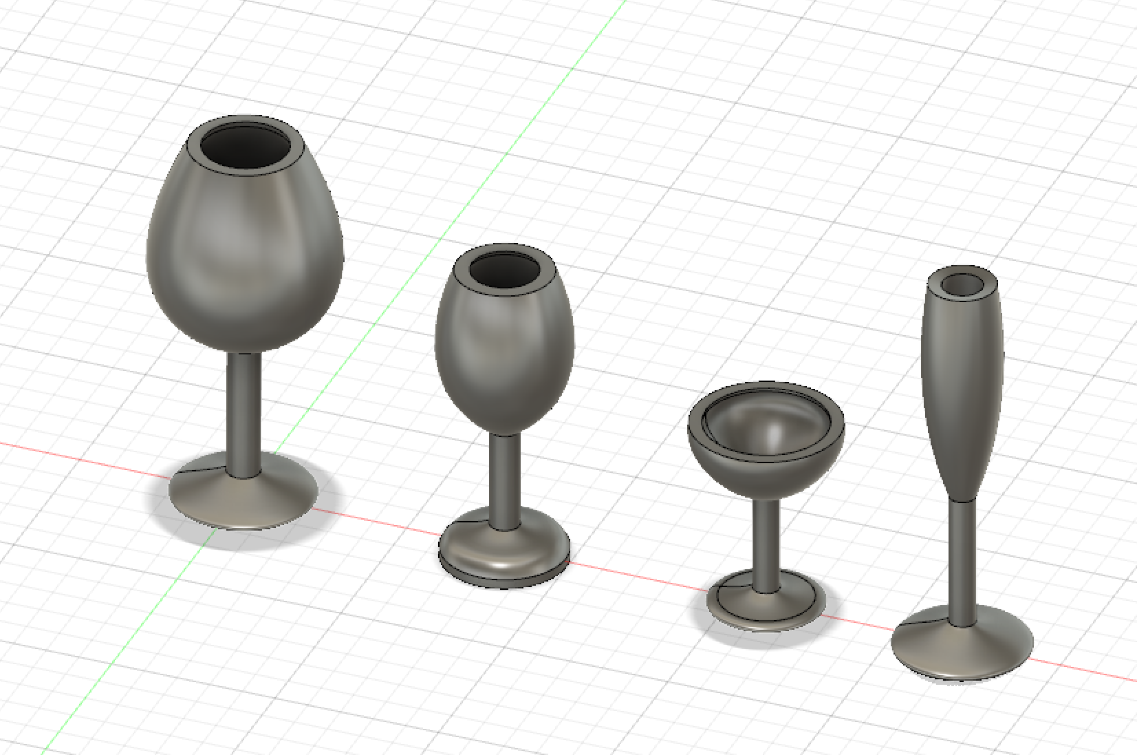 【3Dデータ】ワイングラス 1/24サイズ