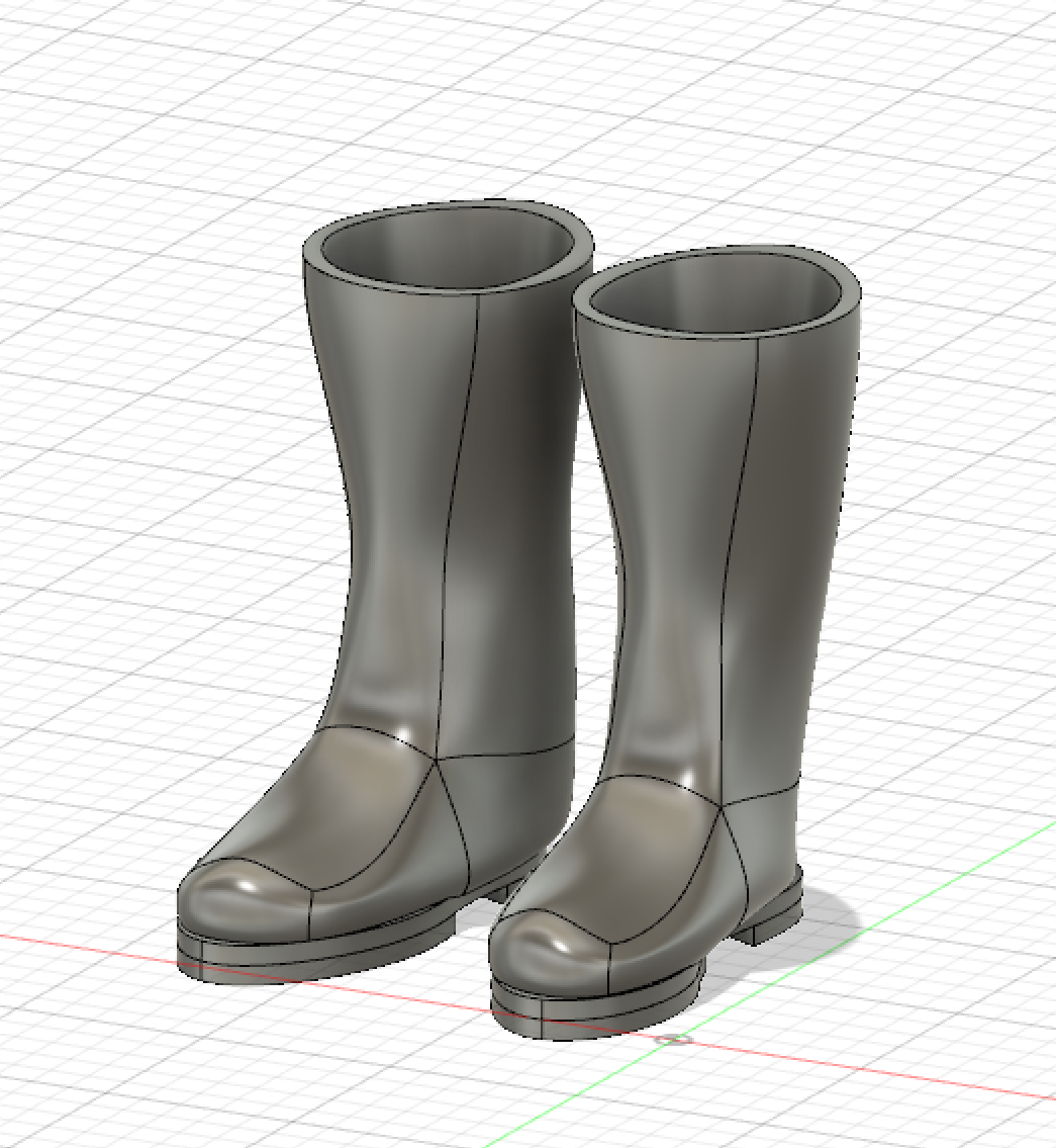 【3Dデータ】長靴 1/24サイズ