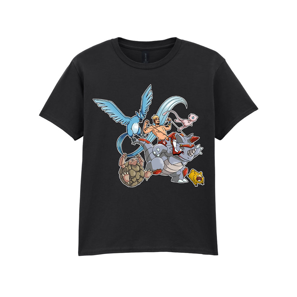 "Pokemon" unisex short sleeve t shirts (softstyle)