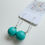 Thumbnail: Silver and Teal Sphere Long Drop Earrings