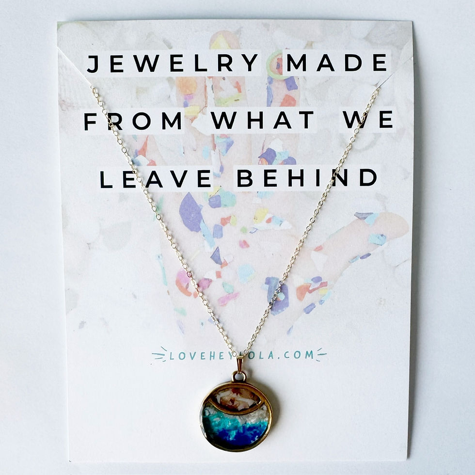 Thumbnail: Ocean Beach Recycled Plastics Necklace in Gold (N26)