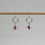 Thumbnail: Ghost Flower Drop Earrings in Red and Silver