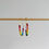Thumbnail: Rainbow Beaded Gold 45mm Hoop Earrings