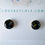 Thumbnail: Moody Black and Multicolored 8mm Circle Post Trash Stud Earrings in Gold