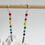 Thumbnail: Rainbow Reclaimed Bead Long Drop Earrings in Silver