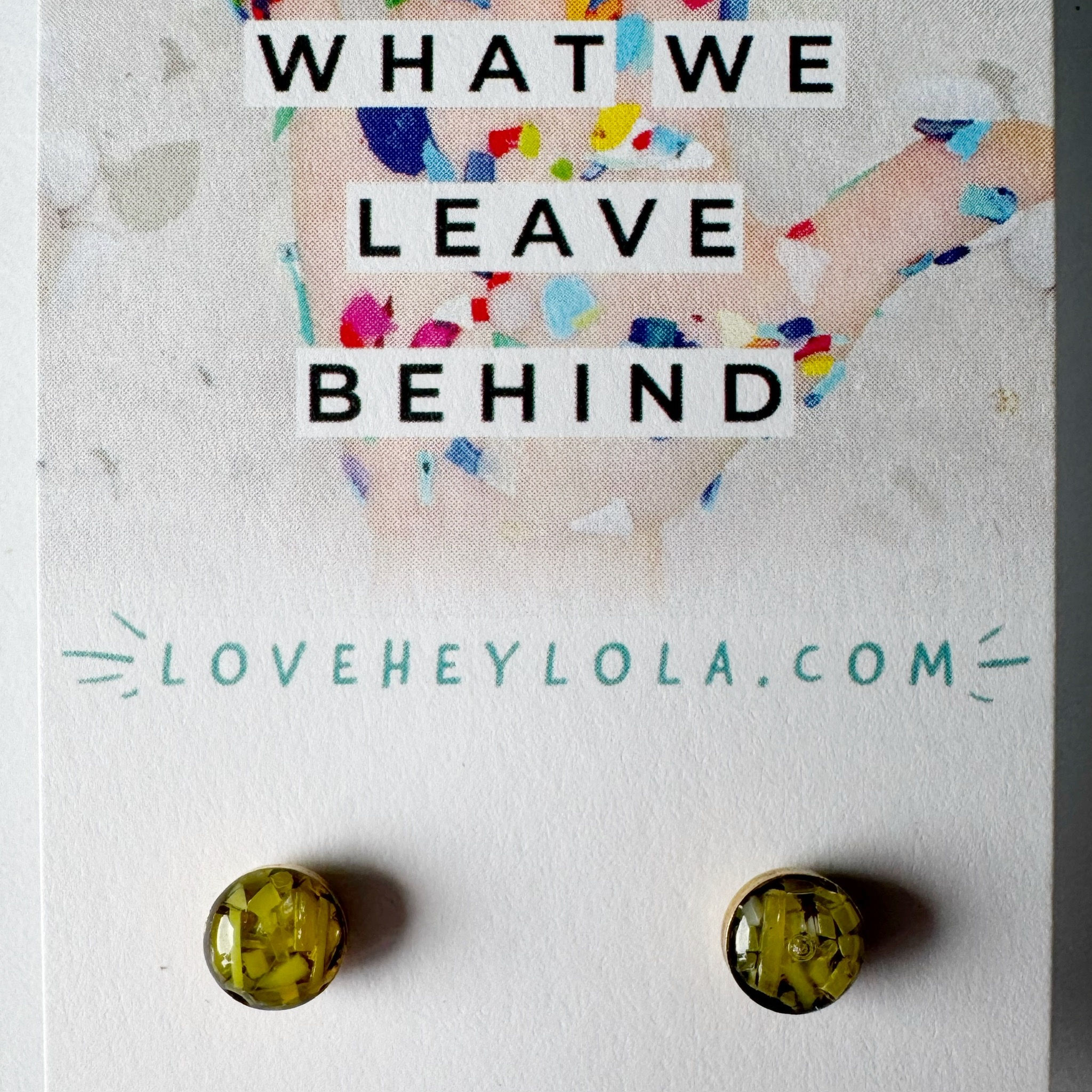 Sunshine Yellow 6mm Circle Post Trash Stud Earrings in Gold