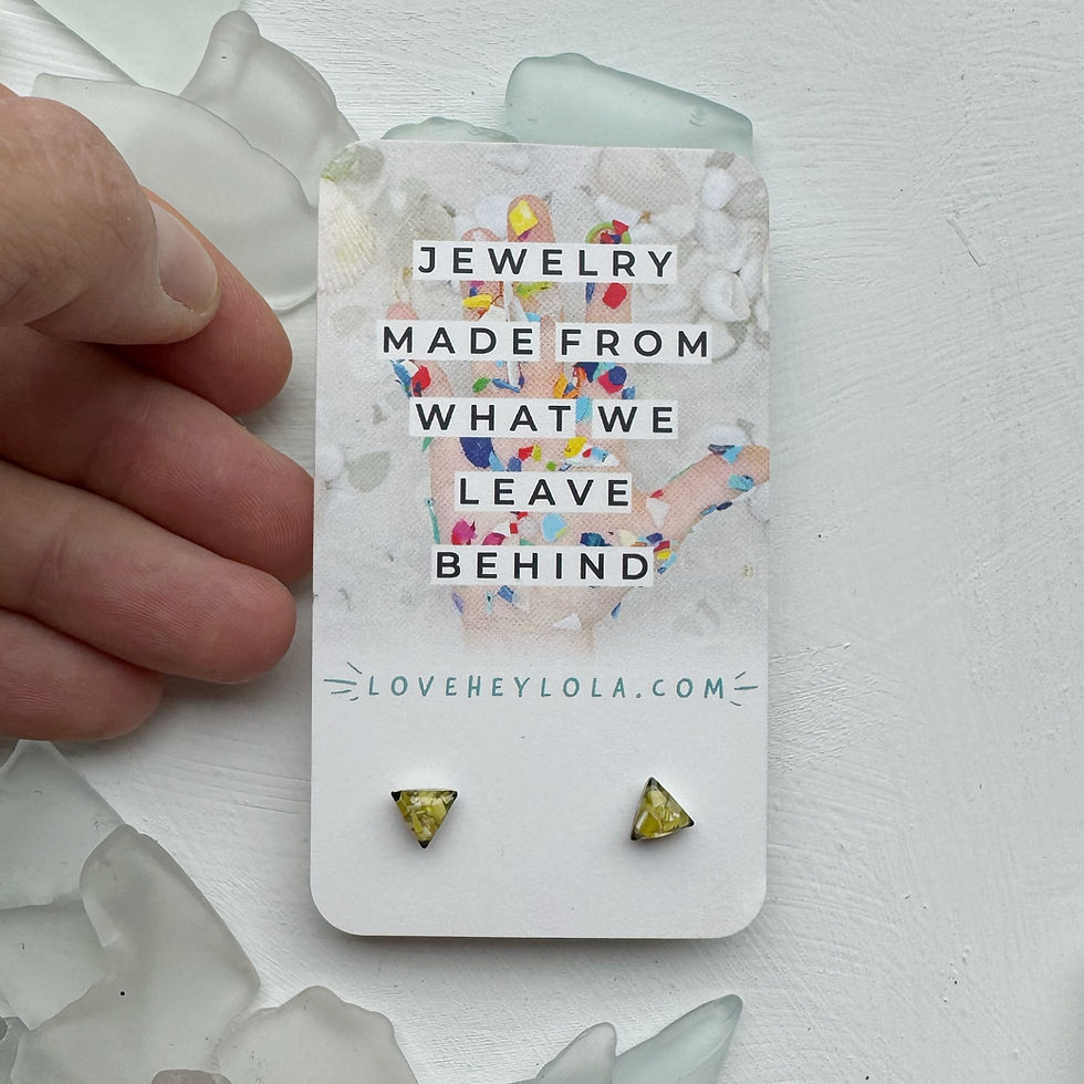 Thumbnail: Sunshine Triangle Post Trash Stud in Silver (E373)