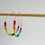 Thumbnail: Rainbow Beaded Gold 45mm Hoop Earrings