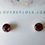 Thumbnail: Be Mine Red and Pink 6mm Circle Post Earrings in Gold