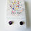 Thumbnail: Purple and Black 8mm Circle Trash Stud Post Earrings in Gold