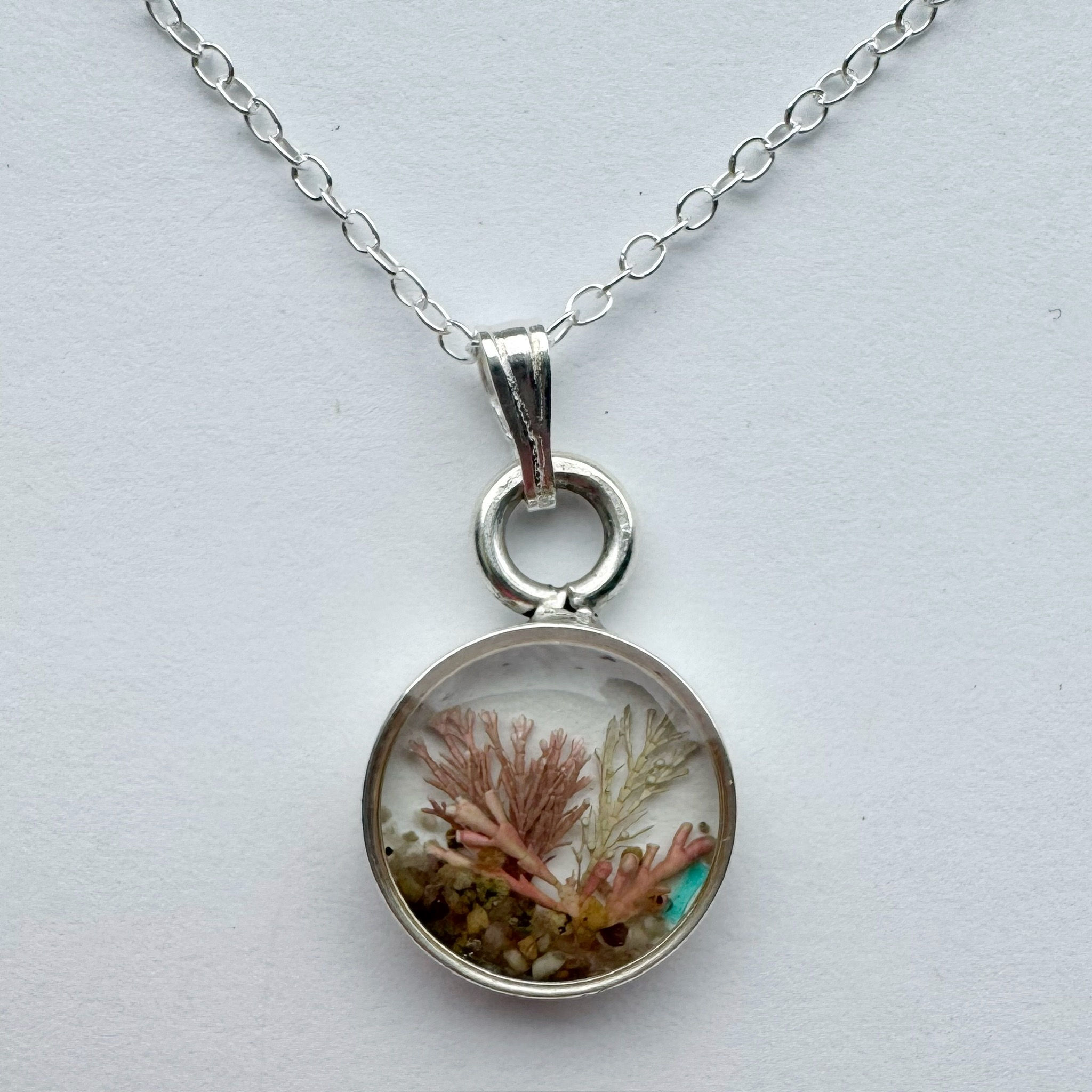 Tidepool Circle Pendant Necklace in Silver