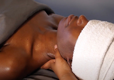 Swedish massage on neck and upper back