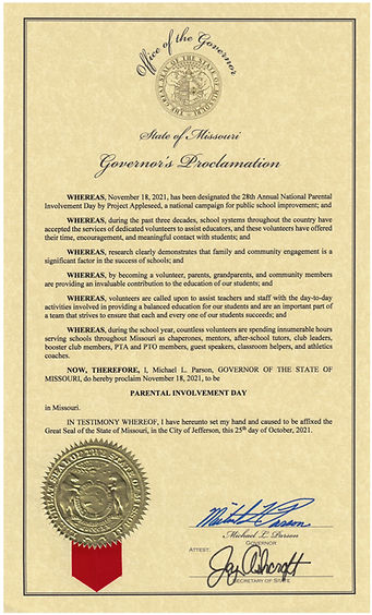 Project Appleseed Missouri Proclamation