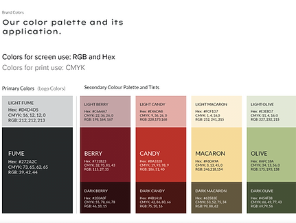 Color palette