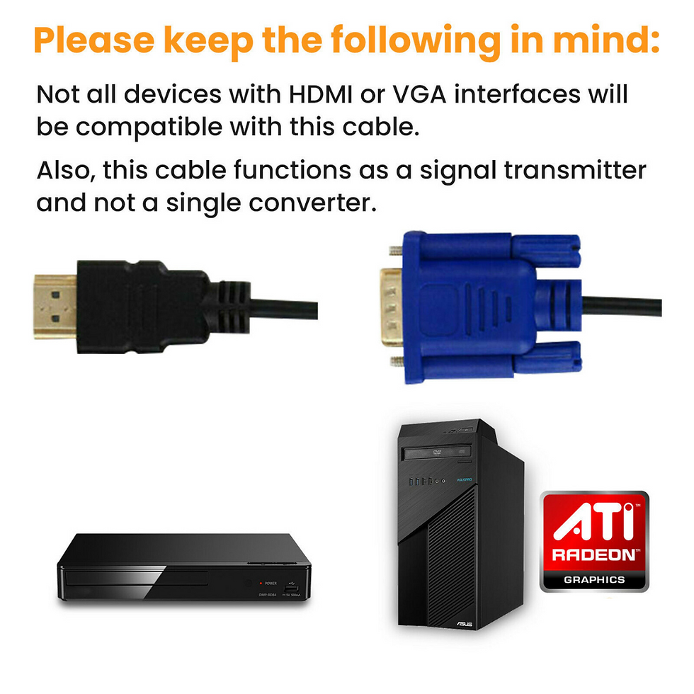Thumbnail: HDMI Male To VGA Male Cable