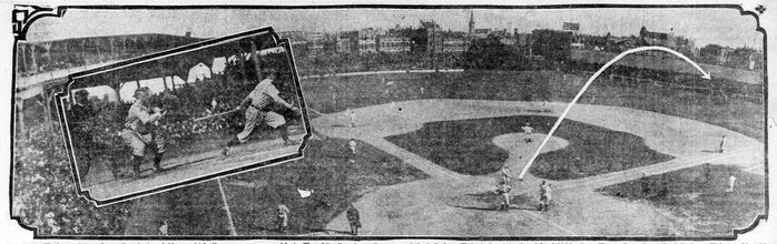 Today in 1908 - Cubs finally win a game! Kid gets so excited he falls off a roof.