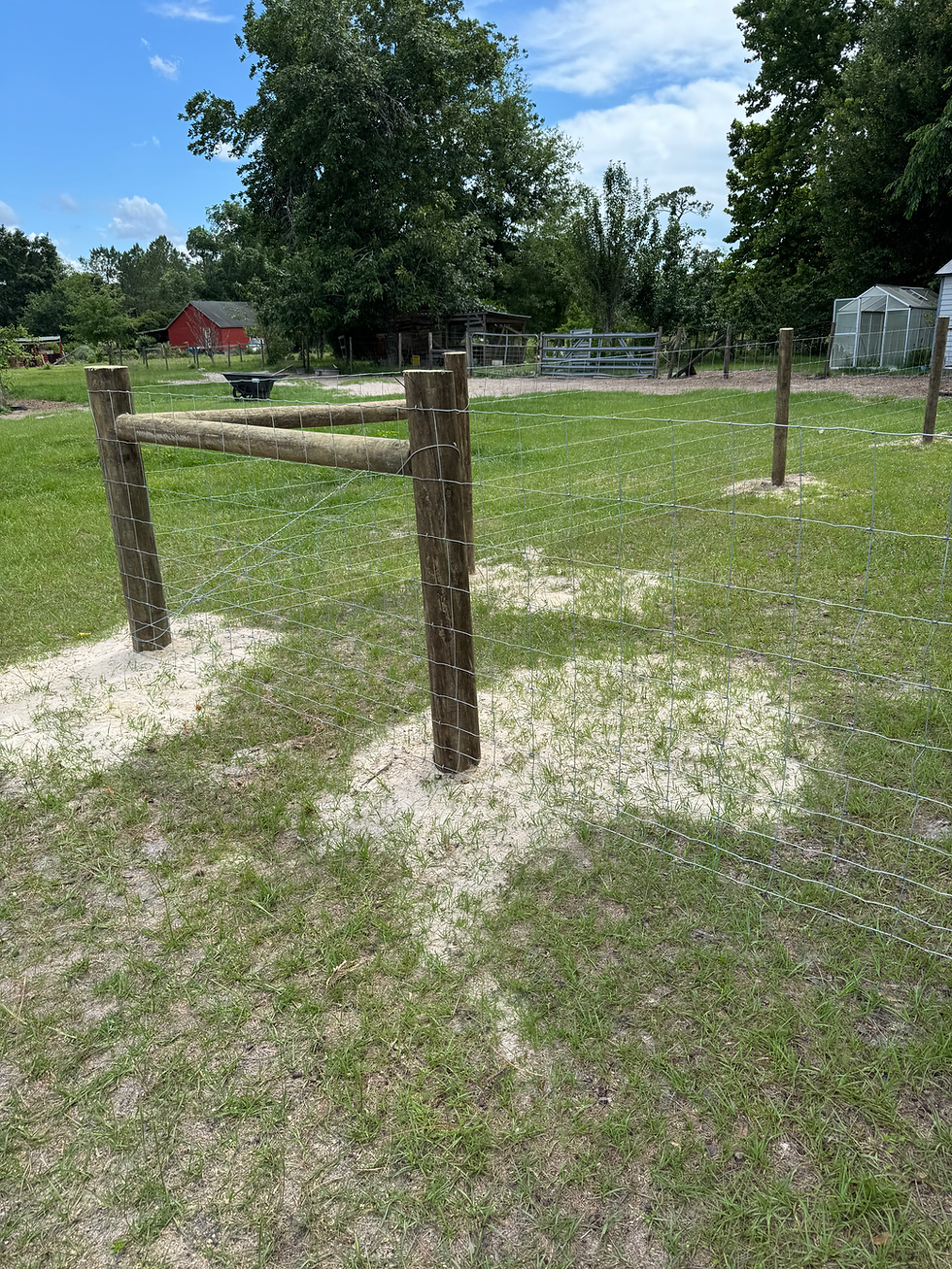 Field fence installation