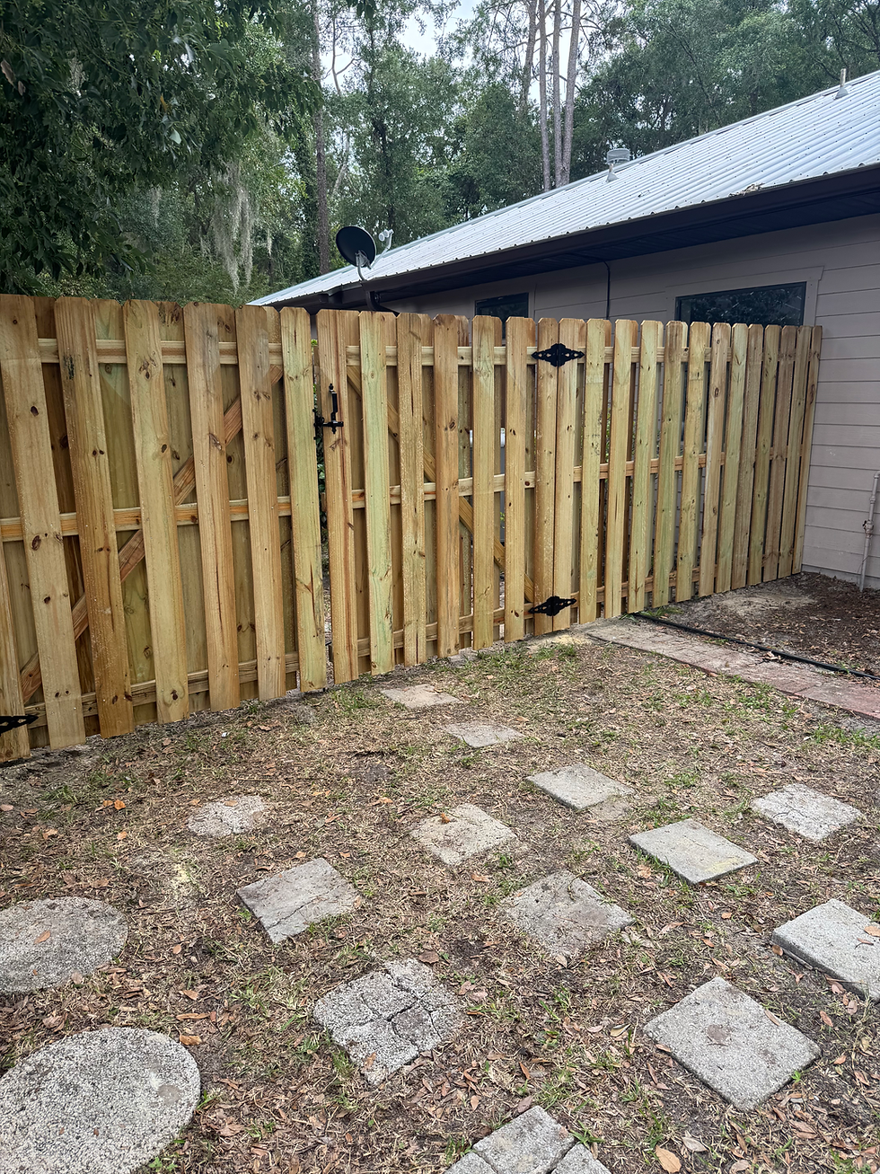 Privacy shadowbox wood fence gate