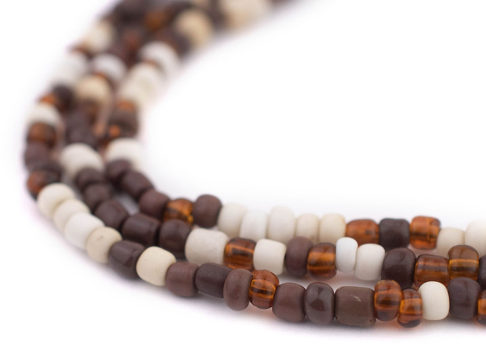 The Bead Chest Brown Medley Java Glass Seed Beads (4mm, 48" Strand)