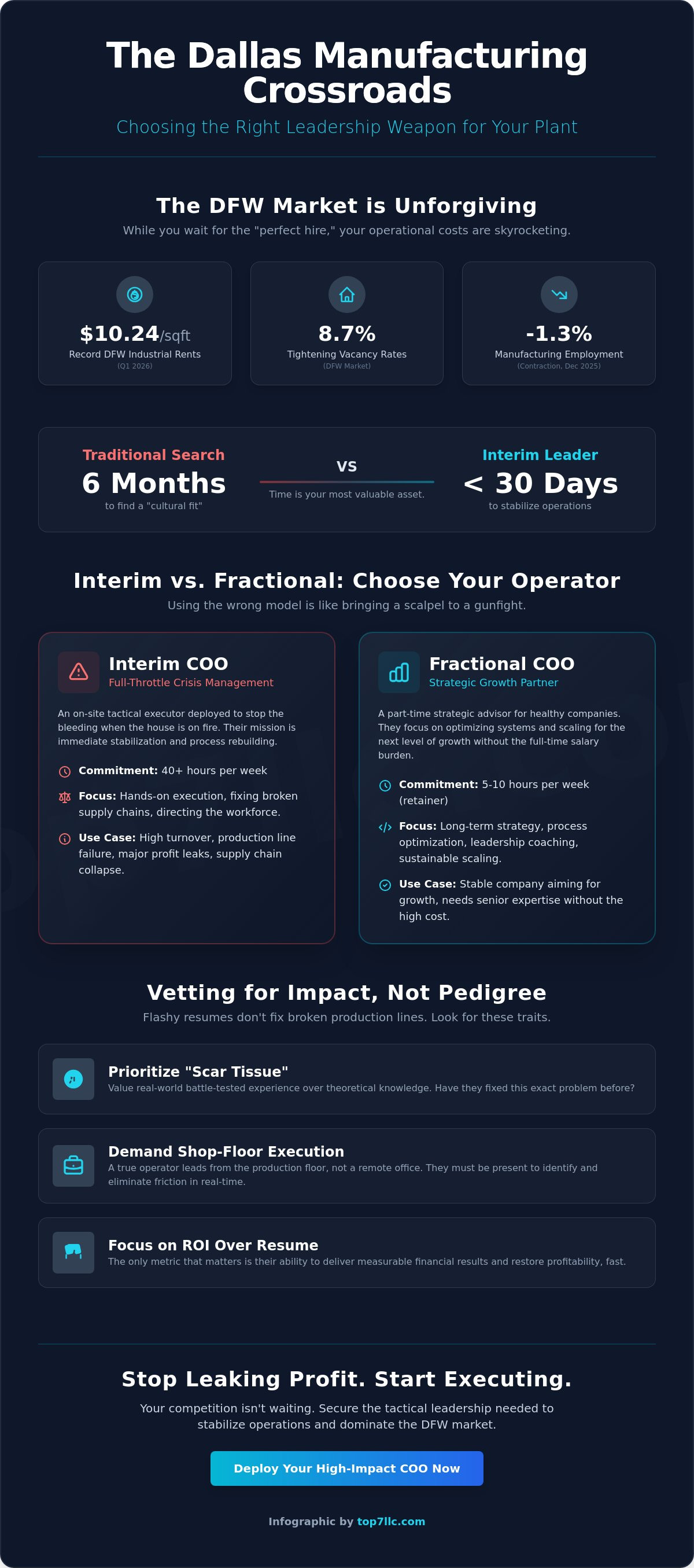 Interim coo for manufacturing dallas
