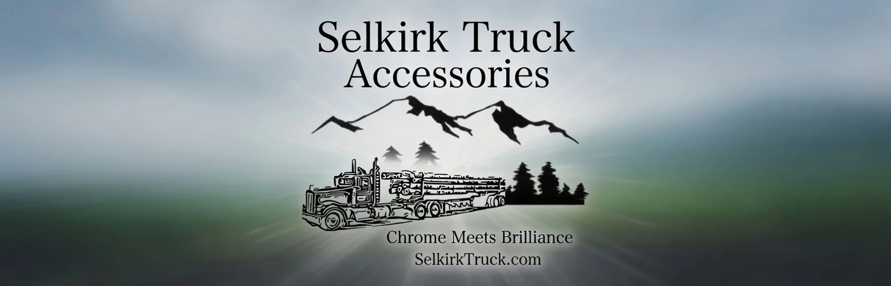 Selkirk Truck Accessories logo with a semi truck and North Idaho mountains