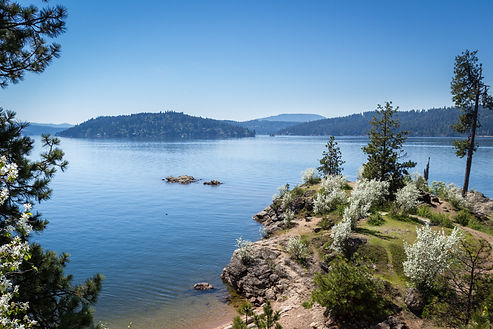 View of Coeur d' Alene lake form one of the popular hiking spots, Tubs Hill..jpg