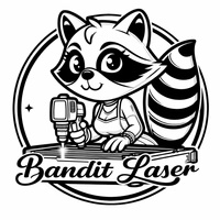 Bandit Laser raccoon logo