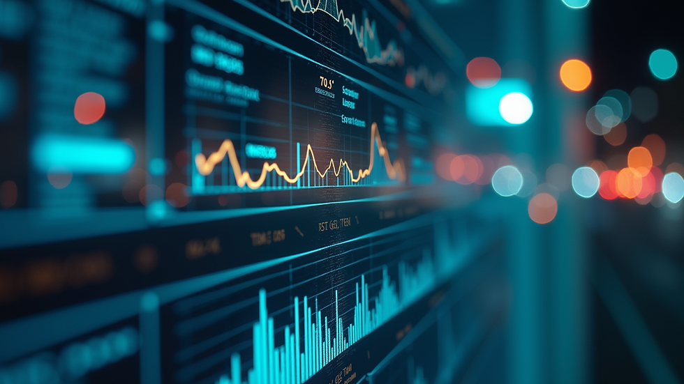 Vue rapprochée d’un écran affichant des statistiques de trafic web