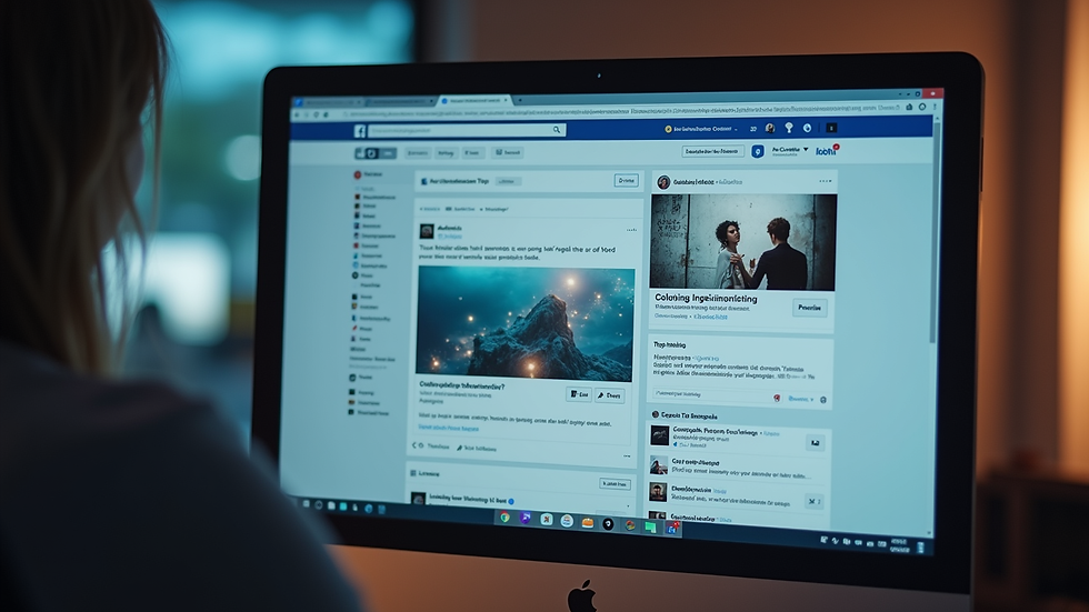 Vue rapprochée d’un écran d’ordinateur affichant une interface de gestion de publicités Facebook