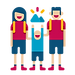 Hiking Family Icon