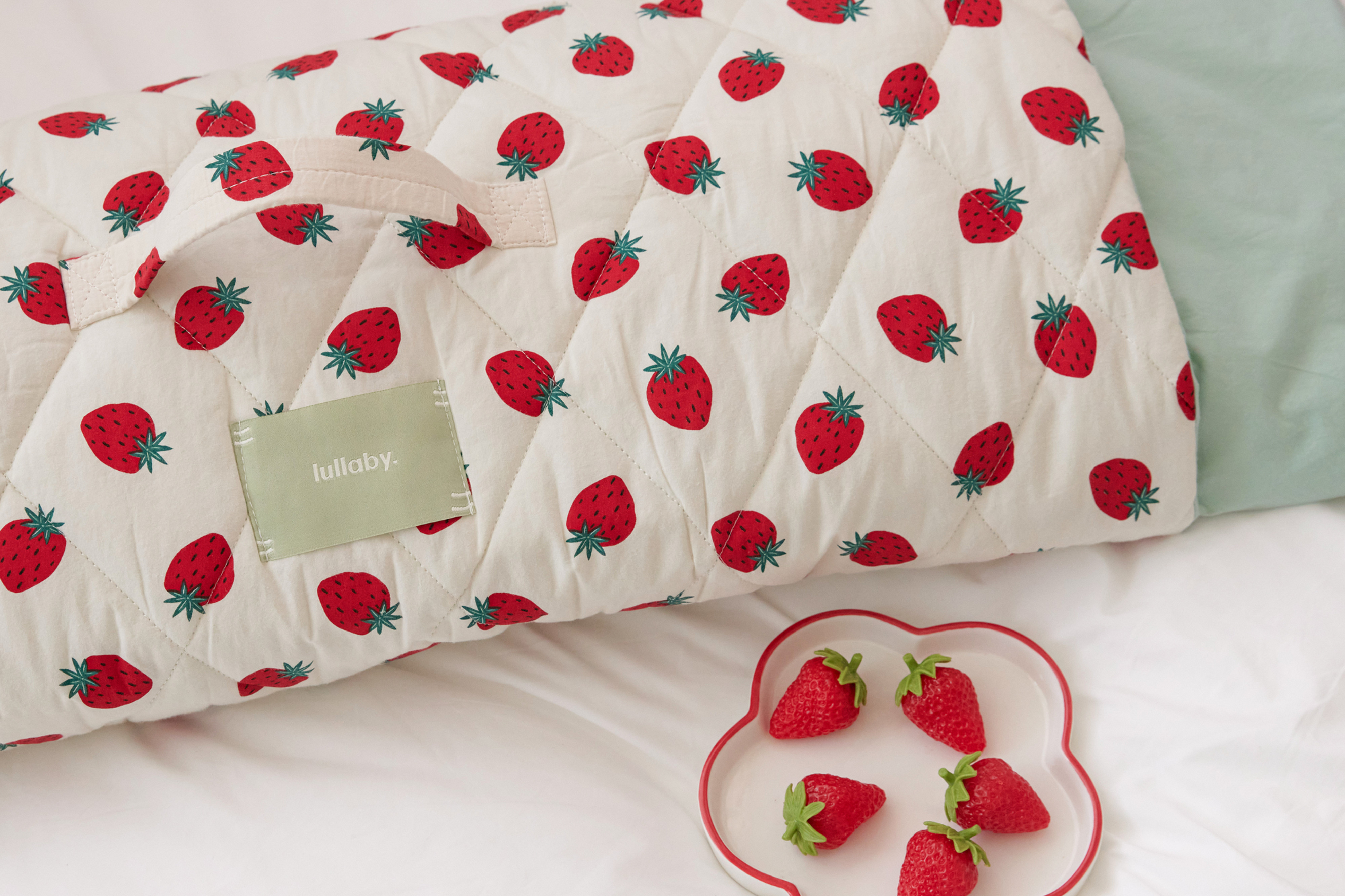 ROLLING NAP MAT - STRAWBERRY MINT