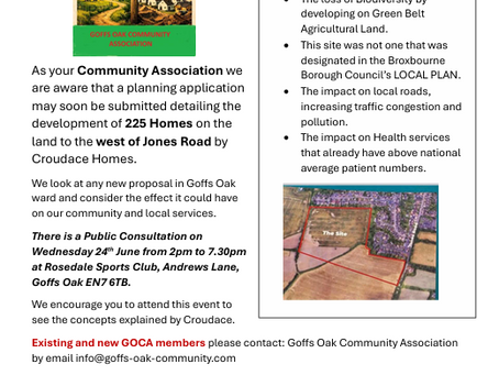 Jones Road/Croudace planning proposal - 225 homes