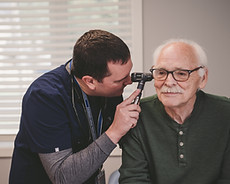 Dr. Duckett with patient