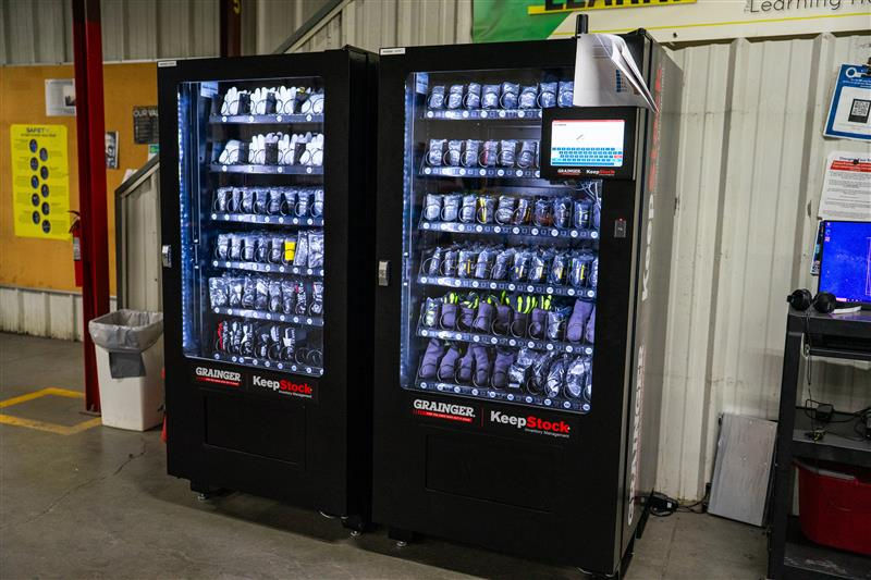 Picture of the new PPE vending machines.