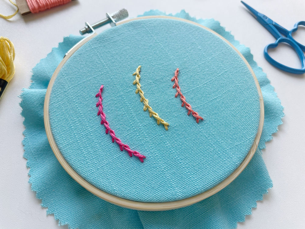 Twisted chain stitch