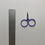 Thumbnail: A pair of embroidery scissors with purple round handles next to a ruler.
