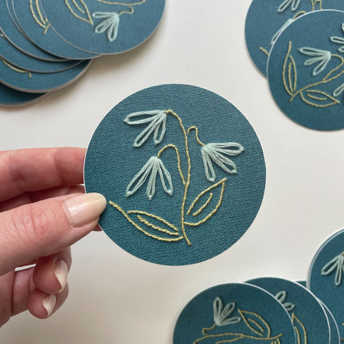 Embroid Effect Sticker Bluebell Embroidery (Sticker) | hopebroidery