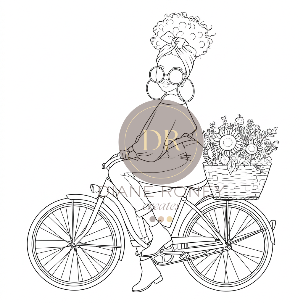 Sunflower Ride — Coloring Page