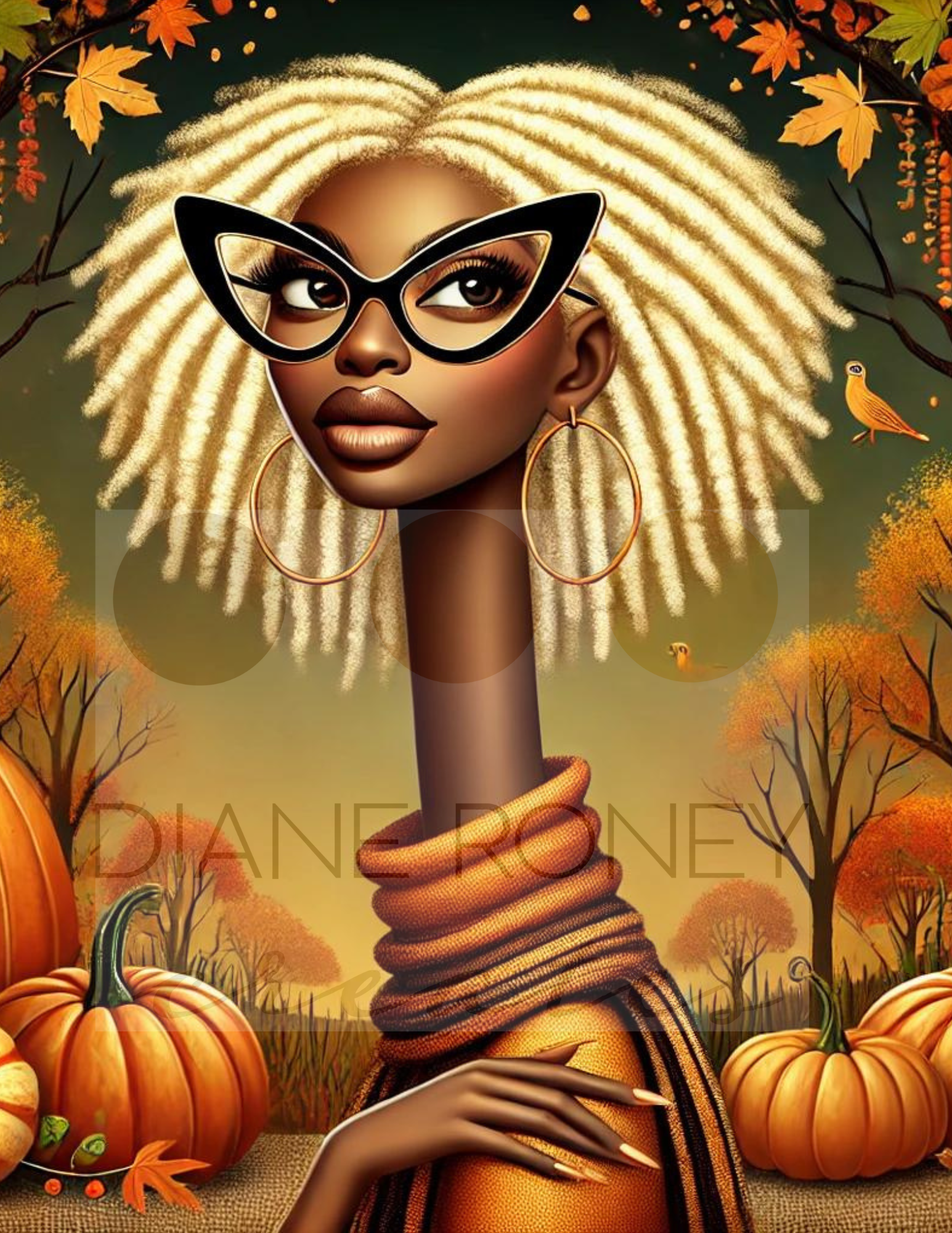 Autumn Elegance: Falling Leaves