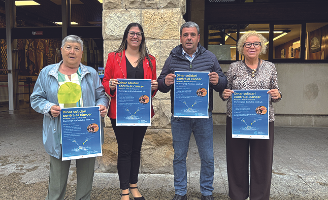 Dinar Solidari contra el Càncer el pròxim dia 25 d’octubre al Pabelló Molí de l’Esquerrà